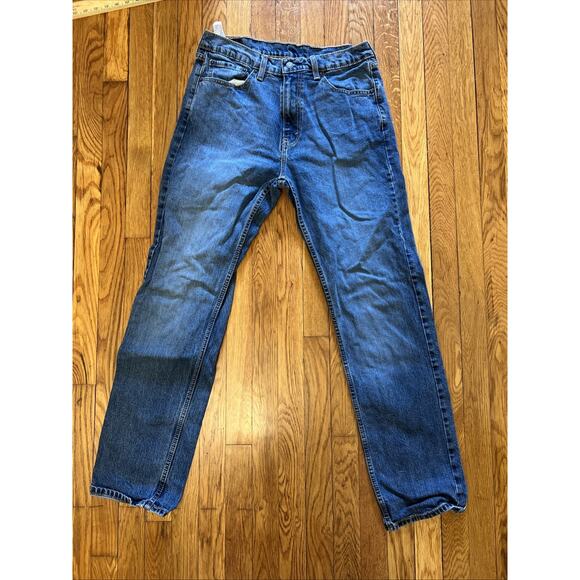 Levi's Men's Jeans 33x34 Blue 505 Regular fit Straight Leg - Picture 1 of 6